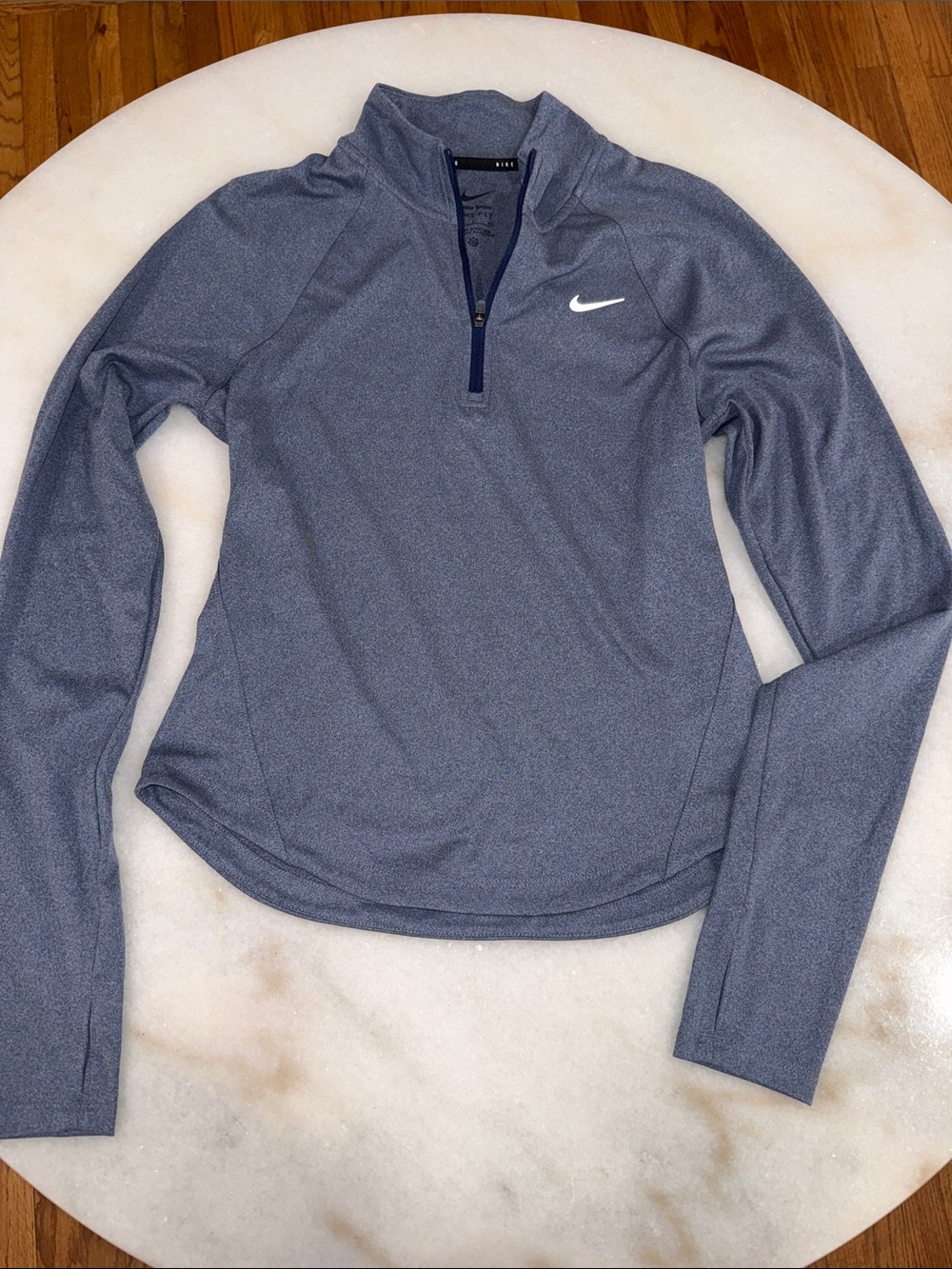 Nike Women's Heather Blue Quarter-Zip Pullover